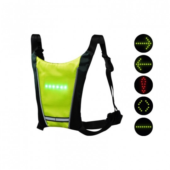 Gilet signaletique LED avec...