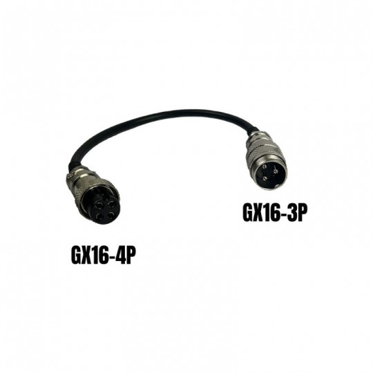 Adaptateur GX16-3 pins male...