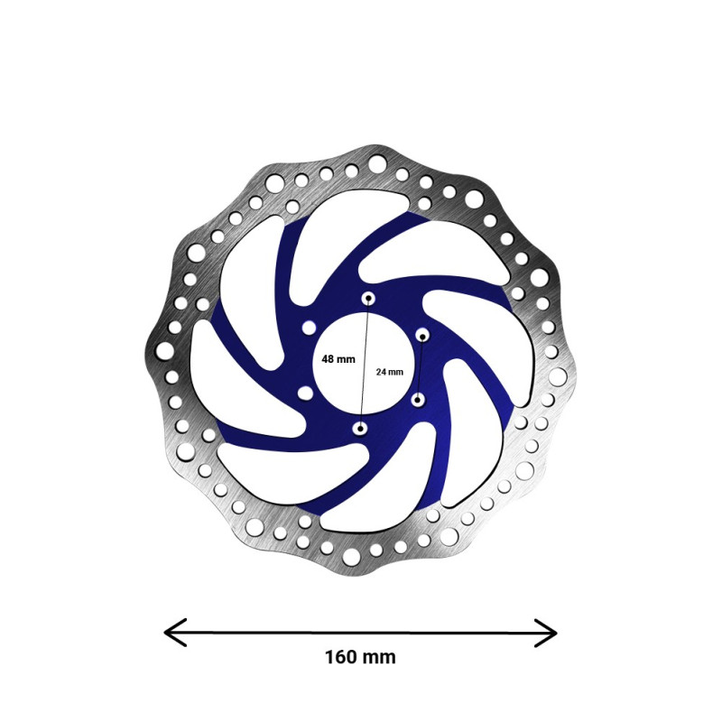 Disque de frein R6 160mm entraxe 48mm (3 couleurs)