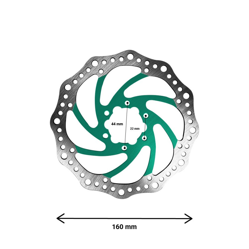 Disque de frein R6 160mm entraxe 44m (3 couleurs)